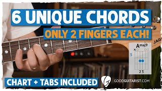 6 Beautiful Guitar Chords For Beginners - Only 2 Fingers
