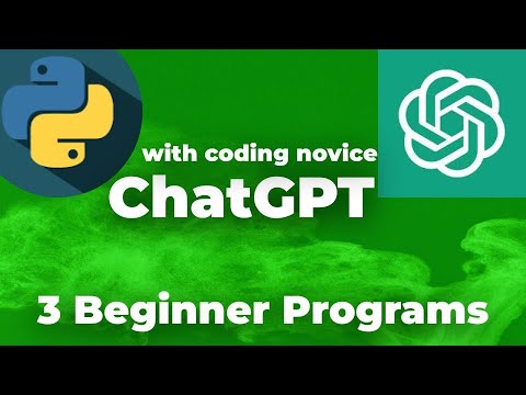 Coding 3 Beginner Programs in Python with ChatGPT