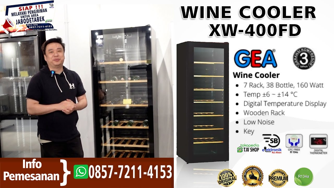 WINE COOLER GEA XW400FD Ini Sih Bagus Banget SB Elektronik Ko Ahen