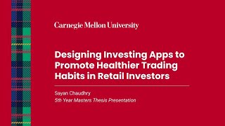Computer Science 5th Year Masters Thesis Presentation