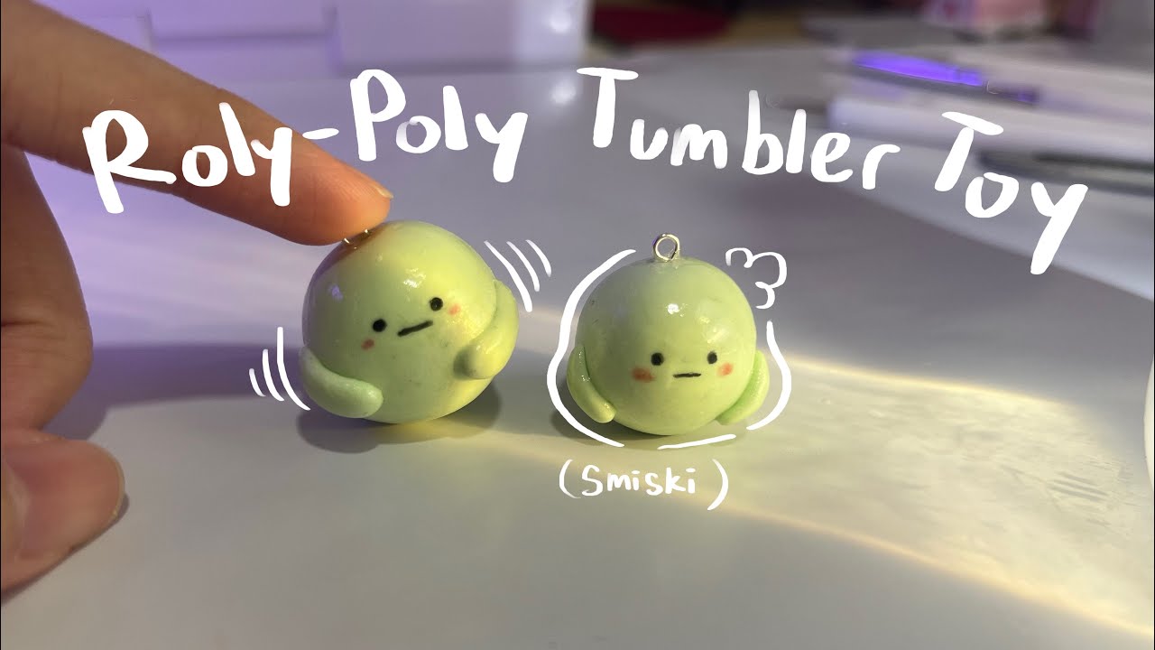 Keychain that will never fall !? 😱 How i make Roly poly fidget using air dry clay