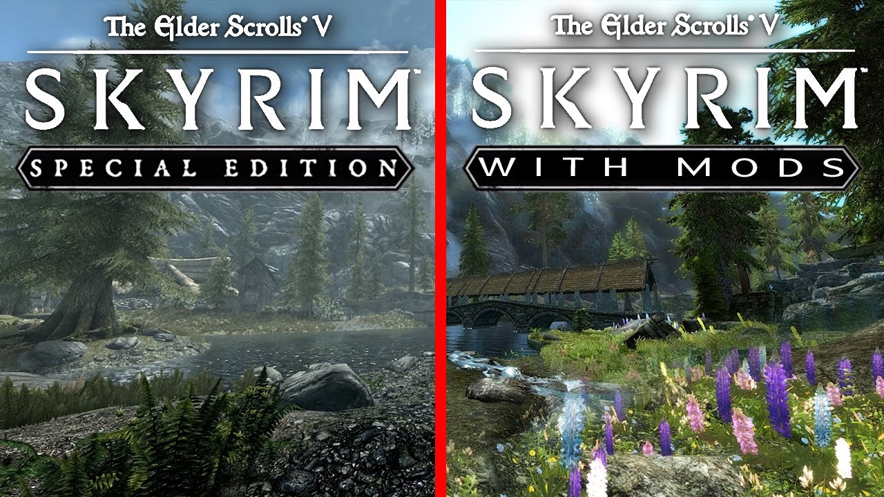 skyrim special edition before and after