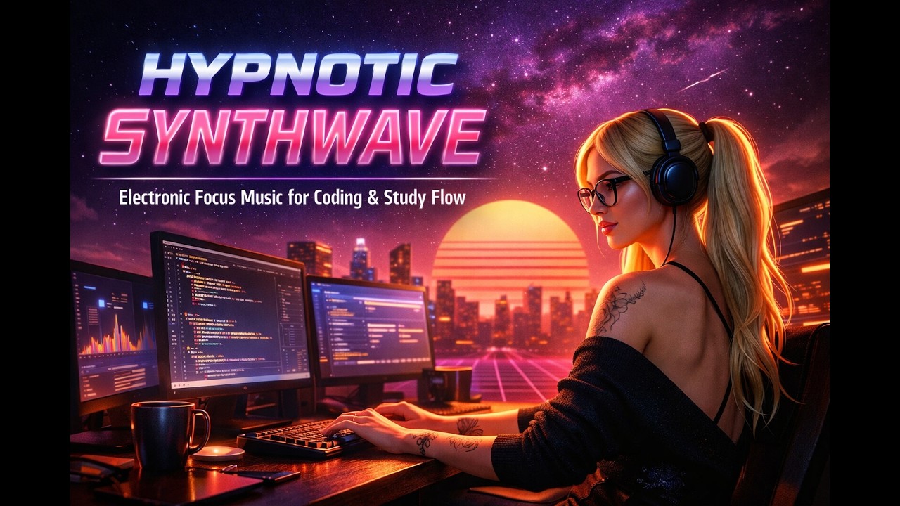 Hypnotic Synthwave – Electronic Focus Music for Coding & Study Flow