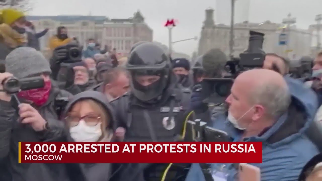 Alert Desk: 3,000 arrested at protests in Russia