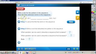 Patterns with Decimals