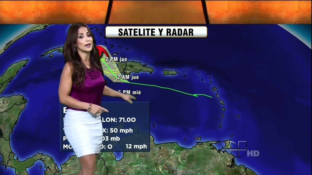 Jackie Guerrido 2011/08/03 Primer Impacto HD; Satin top, huge pokies