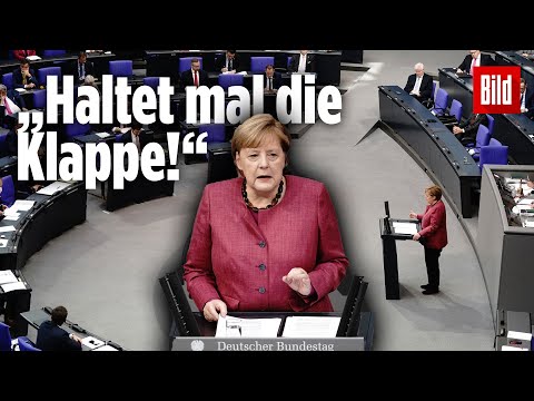 Wütende Zwischenrufe der AfD bei Merkels Corona-Rede im Bundestag