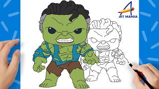 How to Draw Super Hulk Funko Pop | Brand New Day Step by Step