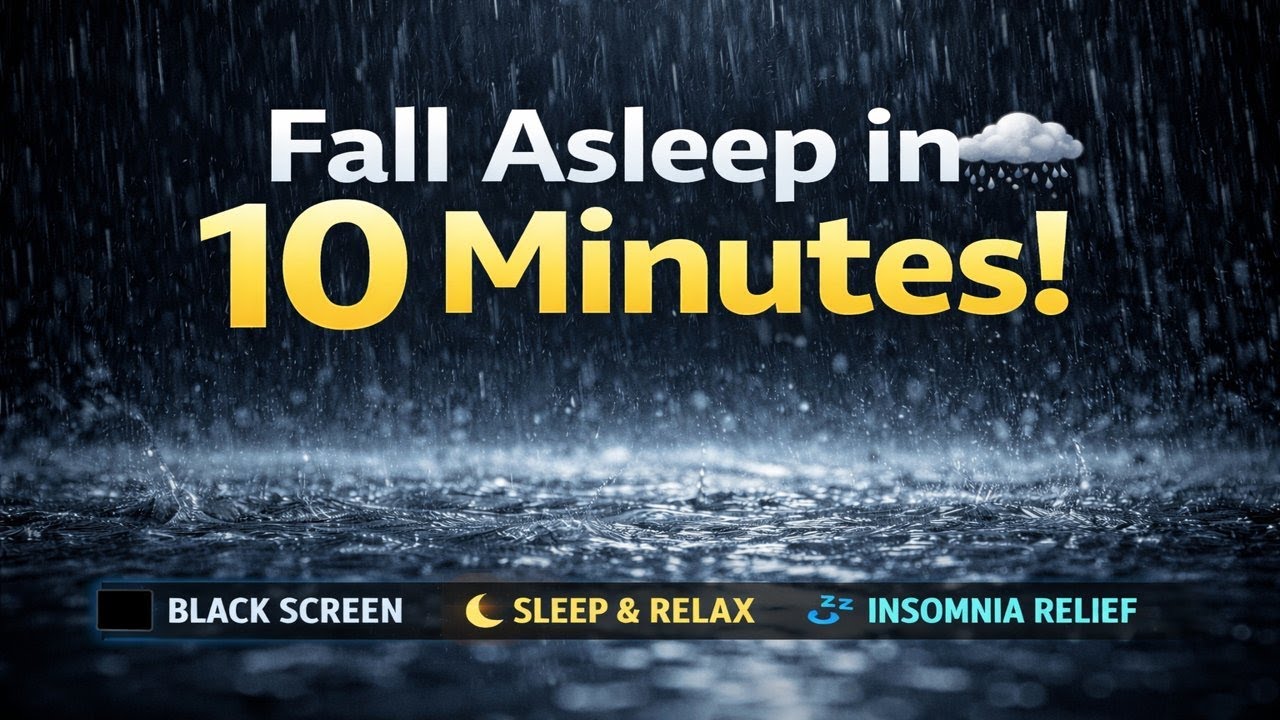 4 Hours of Deep Rain Sounds 🌧️ Black Screen for Sleep, Insomnia & Deep Relaxation