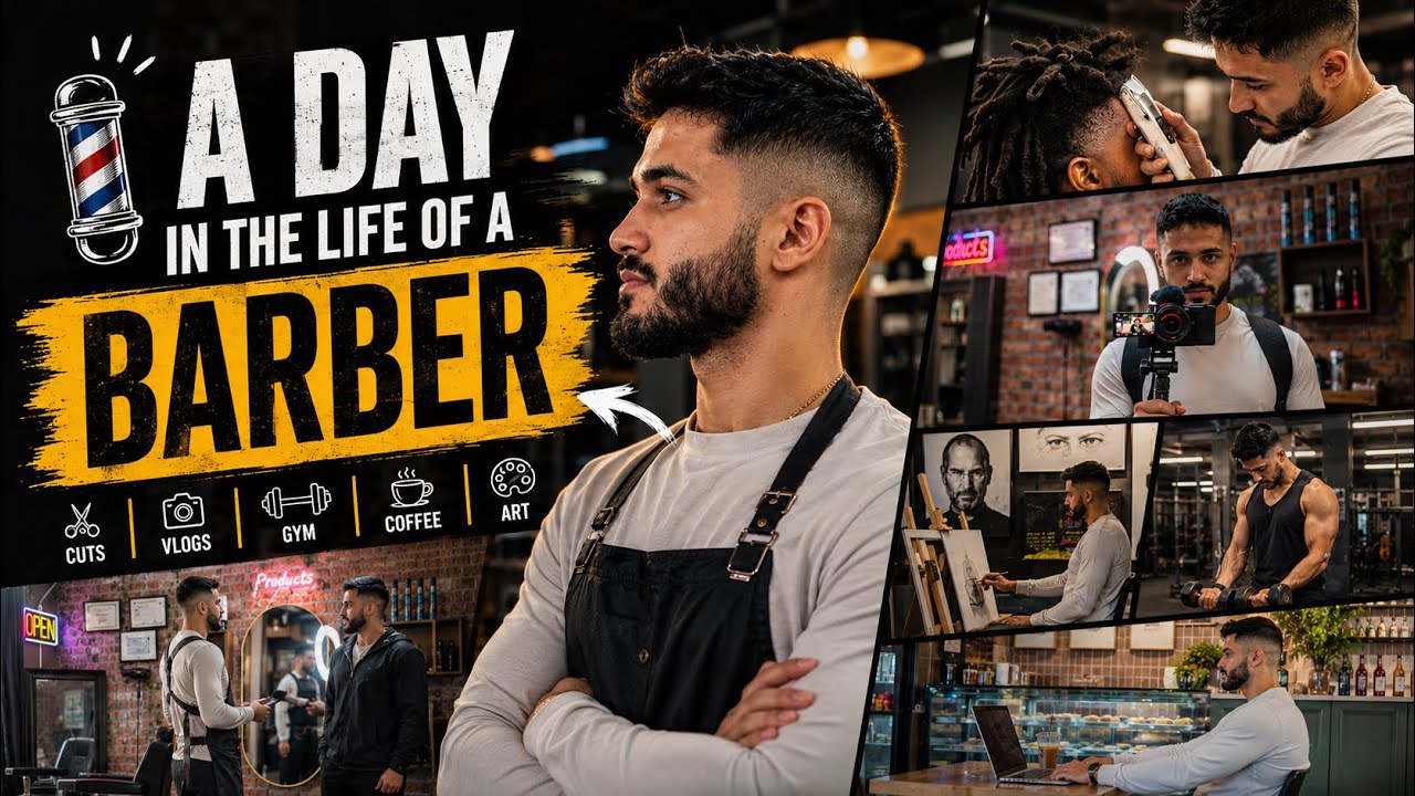 A Day in the Life of a Barber - YouTube