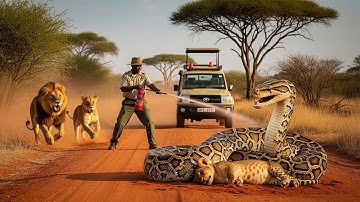 Man Saves Lion Cub from Giant Python, What Happens Next Is Shocking