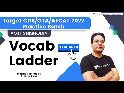 Vocab Ladder | Class 285 | English | AFCAT / CDS/ OTA 2022 | Dr. Amit Shishodia