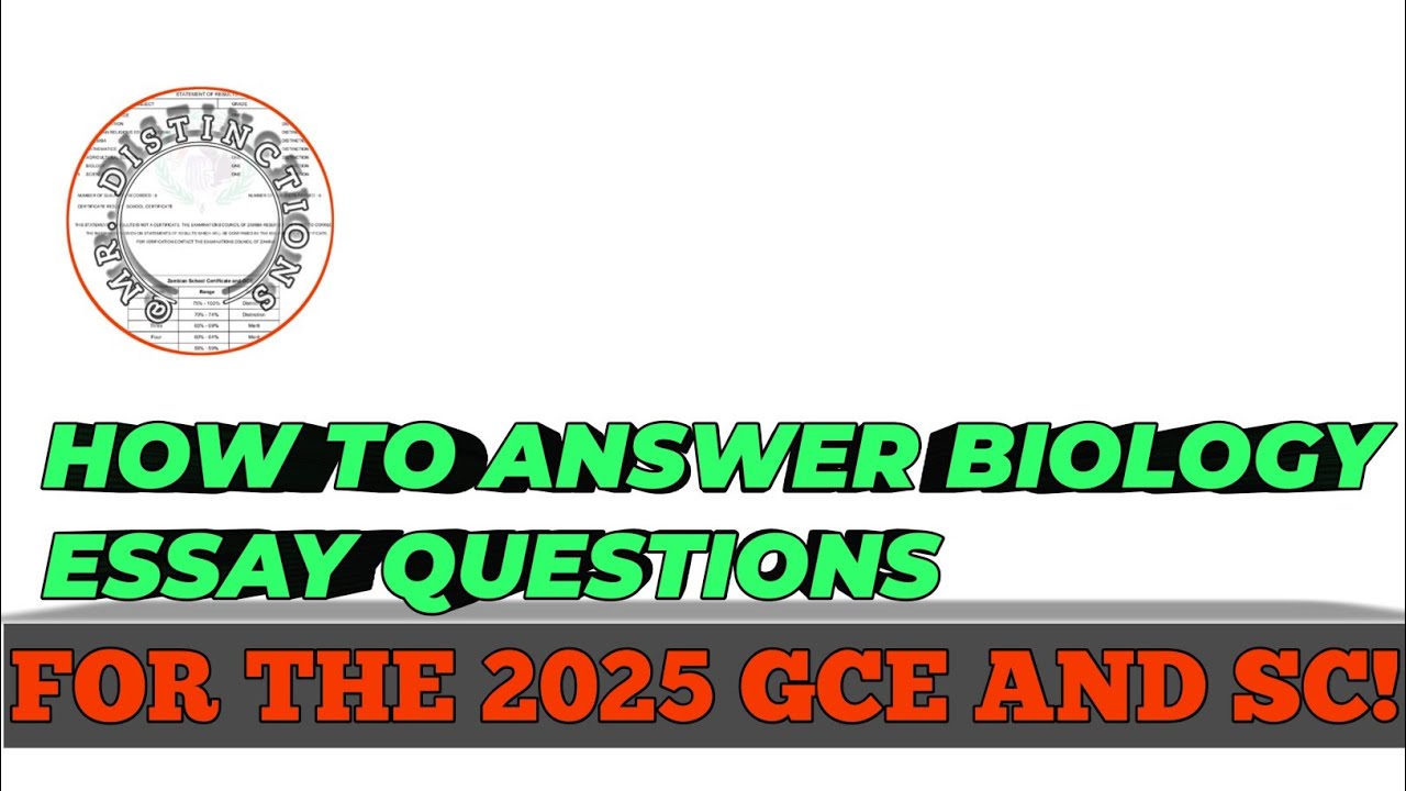 KEY TERMS IN BIOLOGY ESSAY QUESTIONS!