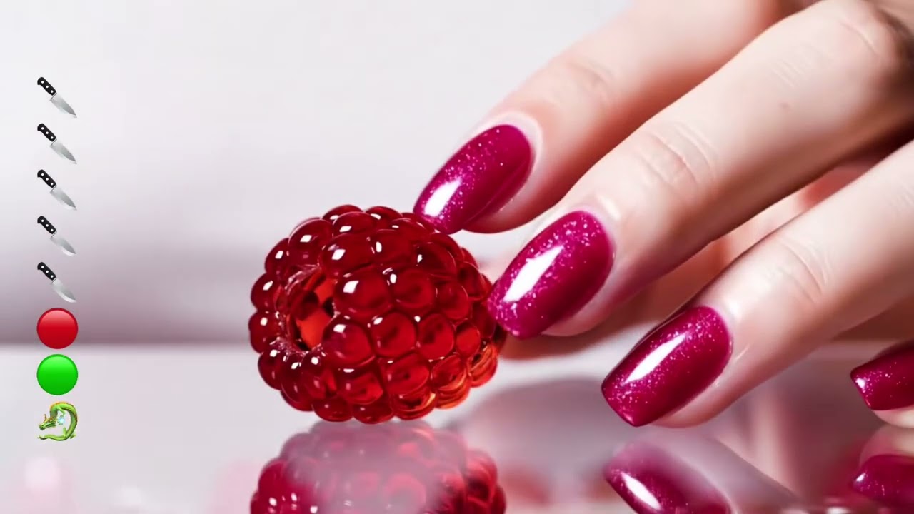 Rainbow Glass Fruit Cutting