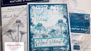 Easy Collage Style Card with Nature’s Harvest and Artistically Inked stamp sets from Stampin Up!