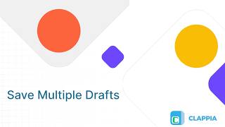 Save & Manage Form Drafts ⢸ Multiple Drafts Feature in Clappia ⢸ No-Code Low-Code