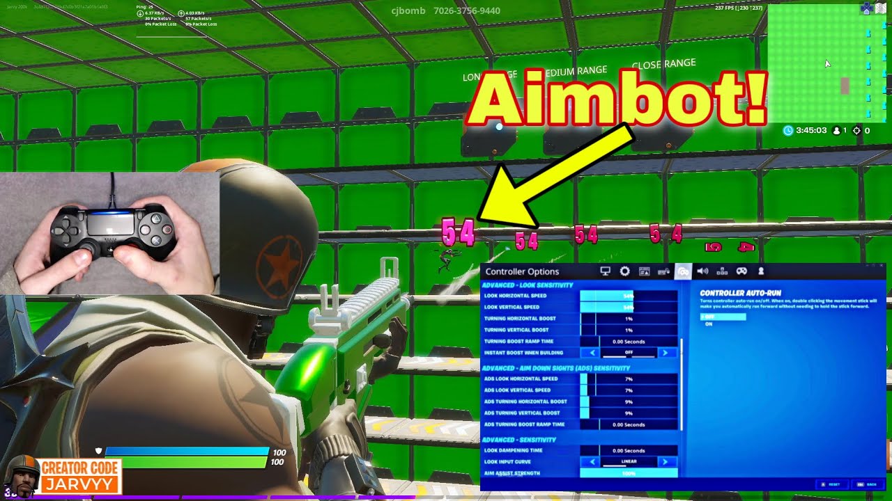 Never Miss! The Best Fortnite Aim Training Map + Best Controller