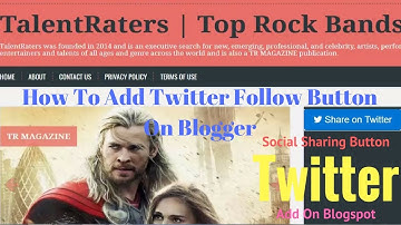 How To Easily Add Twitter Social Sharing Button On Blogger | Twitter Button Add On Blogspot