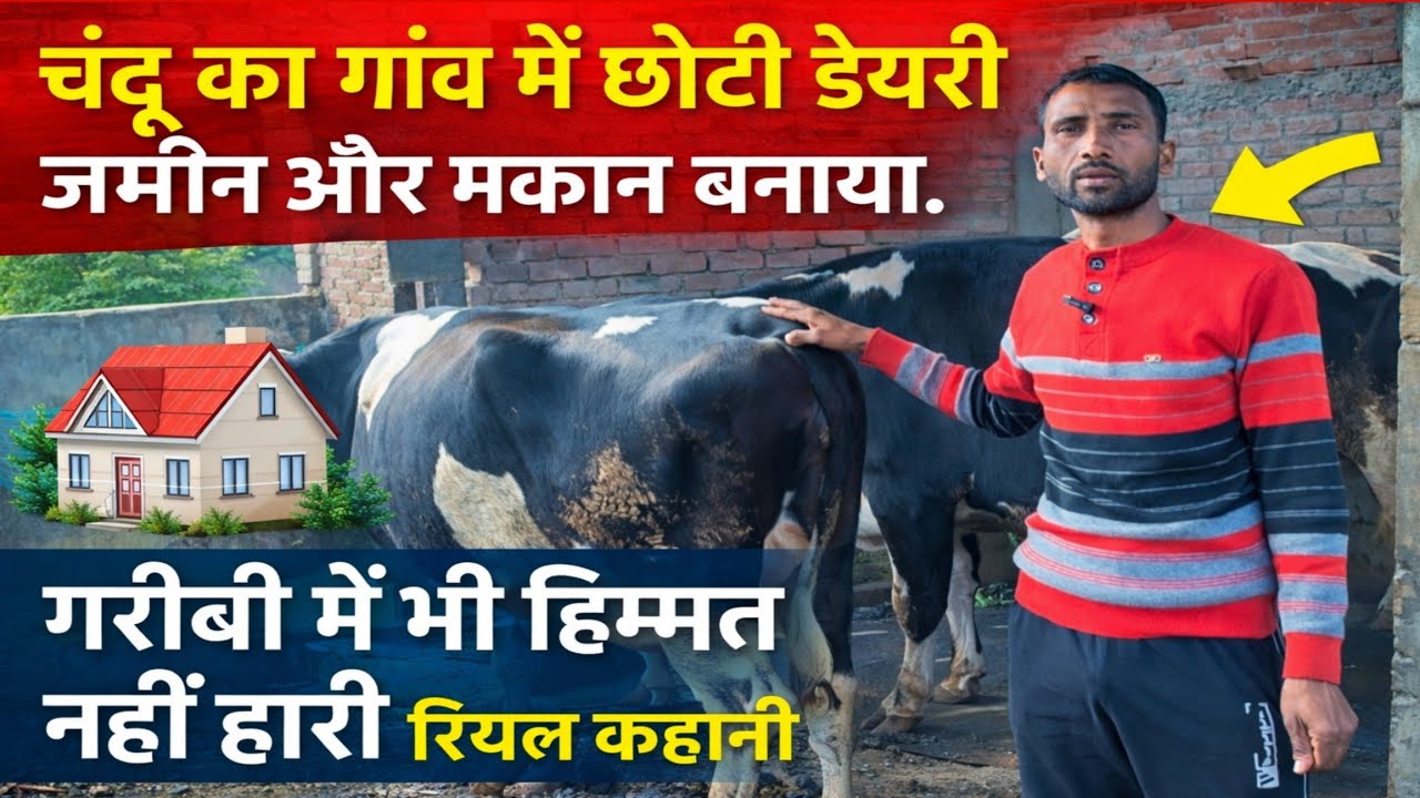 चंदौली के चन्दु जी की गांव में छोटी डेयरी से खुशहाल जीवन/small dairy farm up/safal dairy farm ||