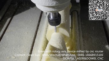 Foam cylinder mould made by rotary cnc router