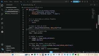 Programa en Python para-acceder a una Hoja de Excel y desplegar los datos en una Ventana Tkinter