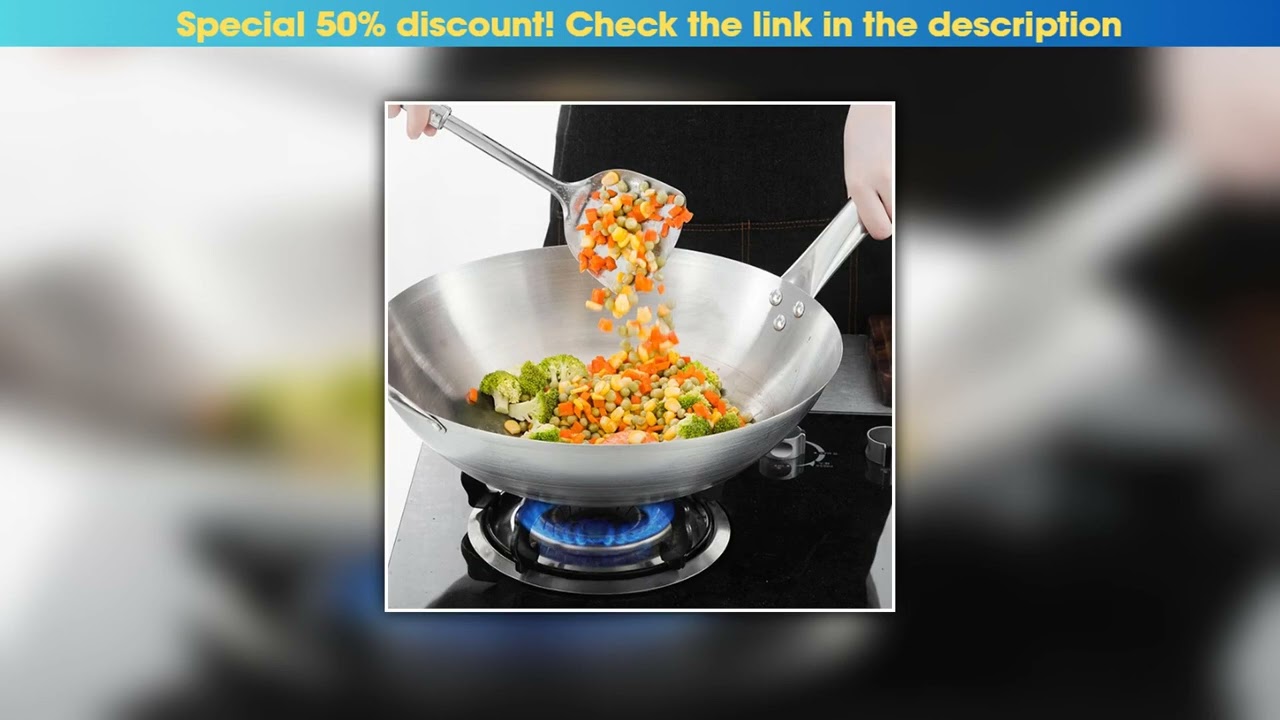 Flash Sale Stainless Steel  Wok 1.8mm Thick High Quality Chinese Handmade Wok Traditional Non Stick