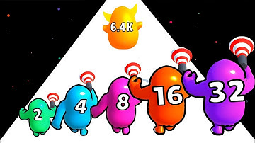 Merge Guy Run 2048 , Merge Grabber 2048 Max Level  (Maths game, Orginal )