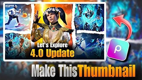 How to make Amazing Thumbnail |How to Make BGMI 4.0 Update Thumbnail | Thumbnail Tutorial in PicsArt
