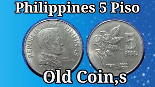 Philippines 1991,5 Piso Old Coins Republika ng Pilipinas