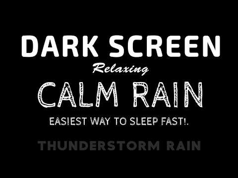 Easiest Way to Sleep Fast! Calming RAIN Sounds for Instant Sleep & Stress Relief | Dark Screen,ASMR