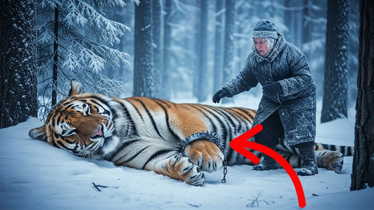 „Sama u zaleđenoj šumi, ona pronalazi džinovskog tigra zatrpanog pod snegom — a kraj šokira sve.”