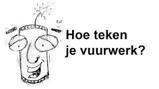 Hoe teken je cartoon vuurwerk? | Vuurwerk tekenen #02 screenshot 2