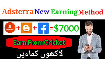 Adsterra earning tricks with blogger and Facebook by live streaming cricket || 29 earn and learn