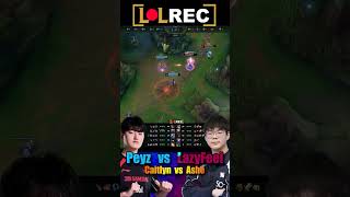 T1 Peyz vs KRX LazyFeel - CAITLYN vs ASHE ADC #shorts #highlights #1v1lol #lck #leagueoflegends