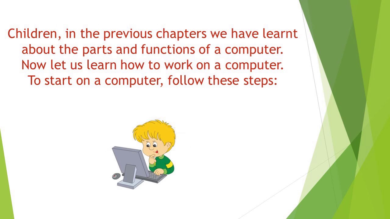 CLASS 1 CH 5 OPERATING A COMPUTER - YouTube