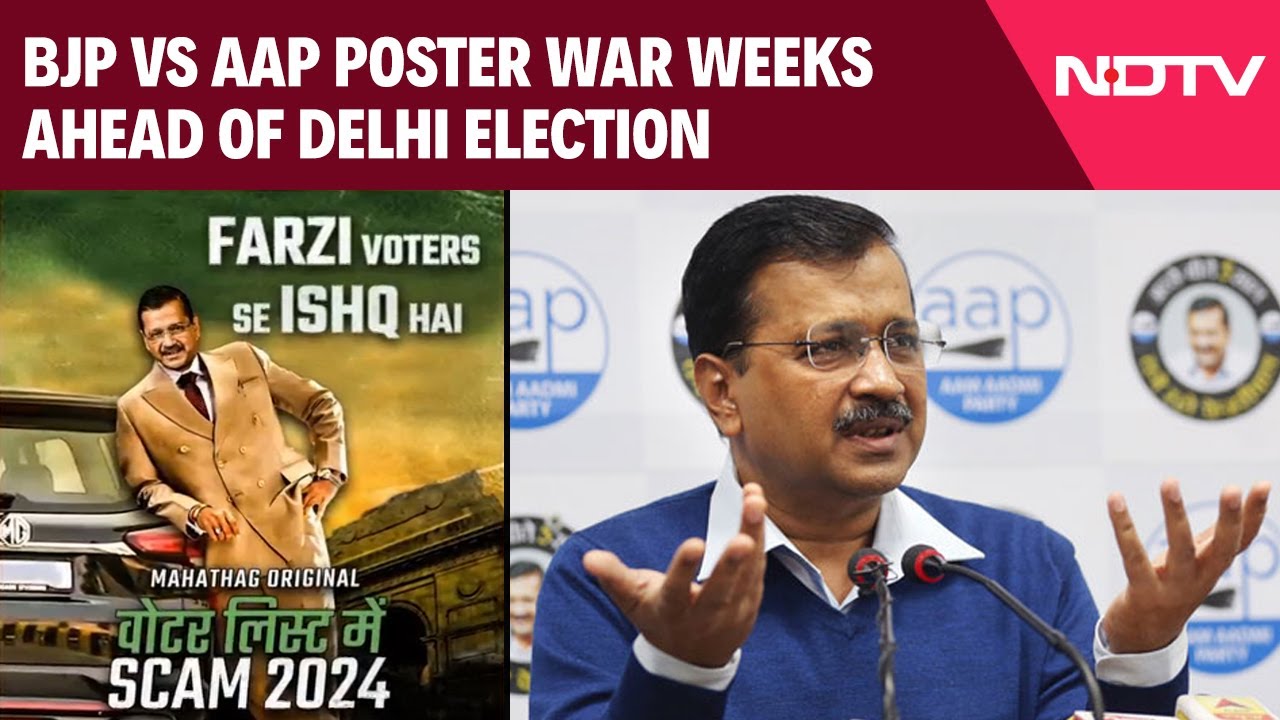 Arvind Kejriwal News Today | BJP vs AAP Poster War Weeks Ahead Of Delhi ...