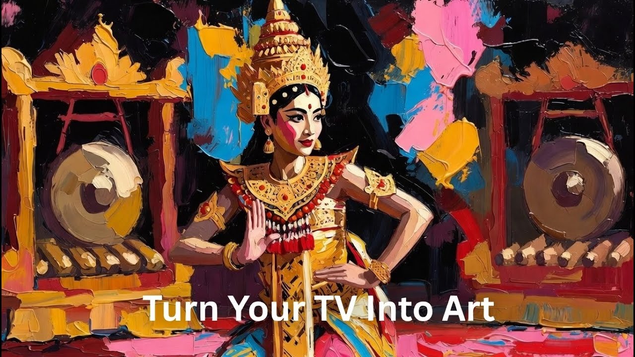 Curious Visuals 005  Spirit of Bali — Sacred Landscapes & Rituals in Impasto Oil Style | 4K TV Art