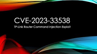 TP-Link Router Vulnerability CVE-2023-33538