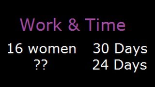 Work and Time - Simple Problem- Learn Short Cuts