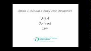 Unit 4 Contract Law Assignment Level 5