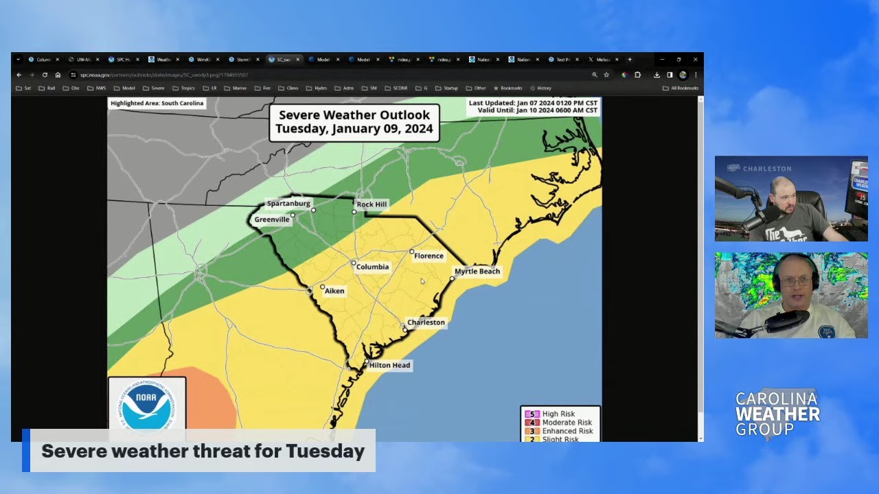 Storm Watch: Significant severe weather Tuesday in the Carolinas - YouTube