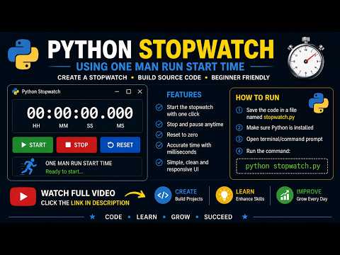 Build a Digital Stopwatch in Python ⏱️ | Python Mini Project #shorts