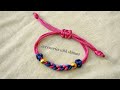 braided bracelet with beads|اسورة بالخيط سهله جدا ورقيقه