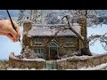 Building rosehill cottage from the holiday  a christmas diorama