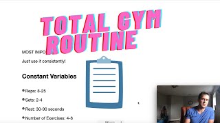 Total Gym / Weider Ultimate Body Works Routine for building muscle and overall definition.
