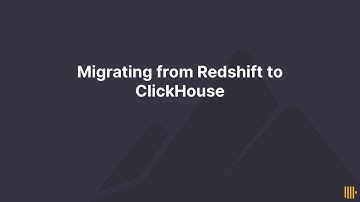 Migrating from Redshift to ClickHouse