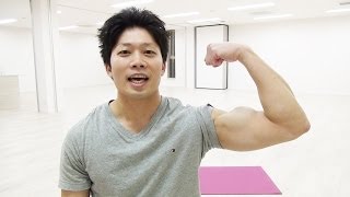 【4月5日】Stretching＆Push up to side plank（年間15キロ増量チャレンジ企画）