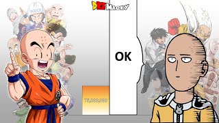 Krillin VS Saitama POWER LEVELS Over The Years (All Forms)