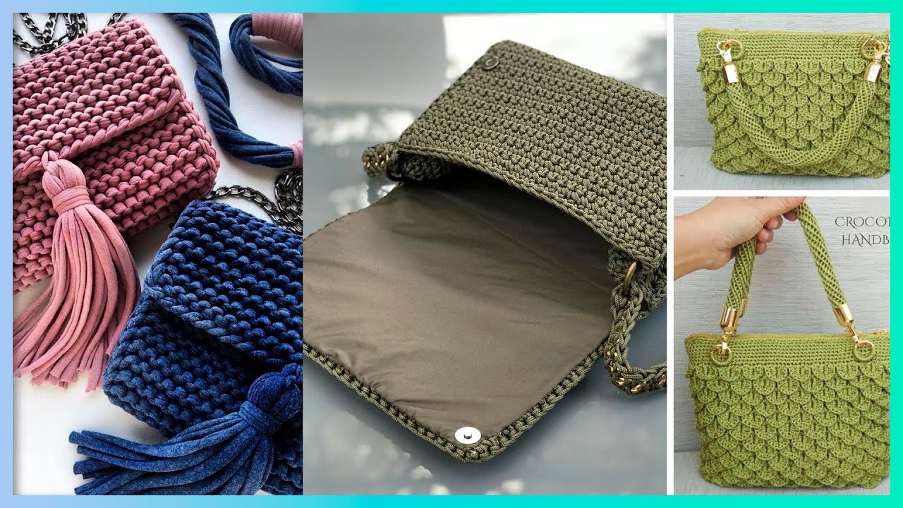 Bolsos tejidos a crochet y a YouTube