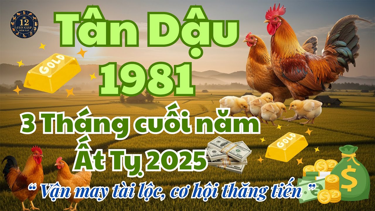 🐓 Tân Dậu 1981 - Ba Tháng Cuối Năm Ất Tỵ 2025 – Gặp Vận May Tài Lộc, Cơ Hội Thăng Tiến Rực Rỡ!